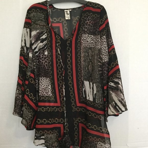 Violet Sky Tunic or Swim Suit Sheer CoverUp SZ Small NWT - Picture 5 of 9